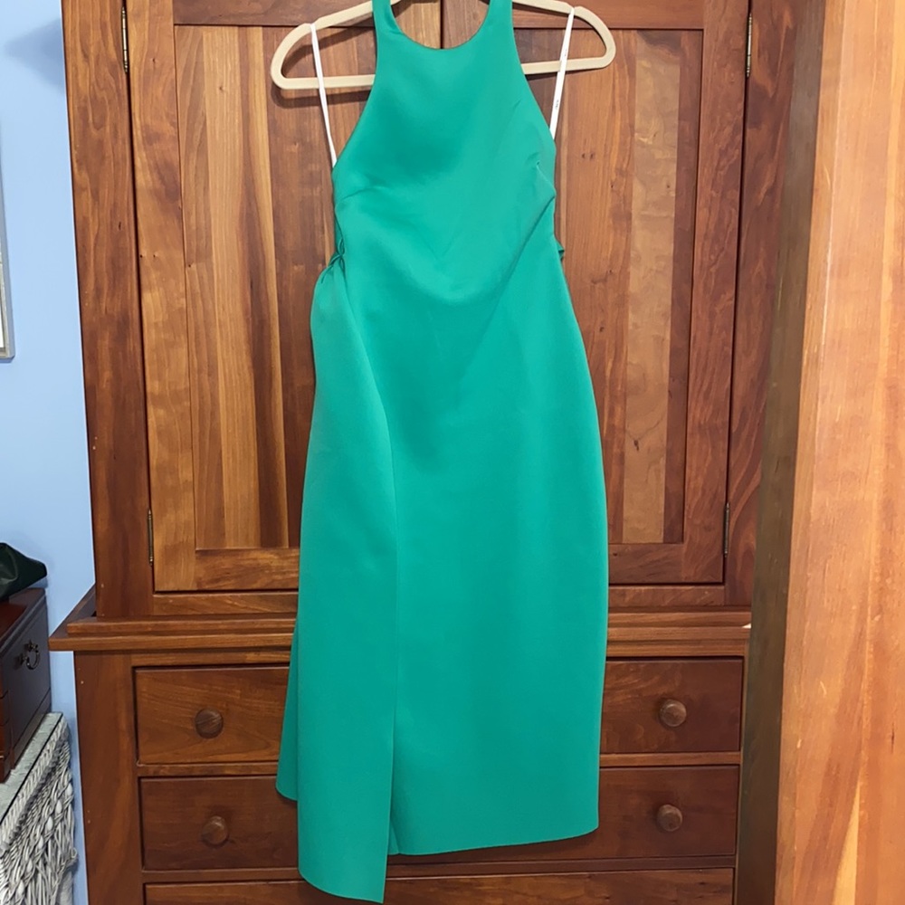 ASOS NWT emerald green halter dress